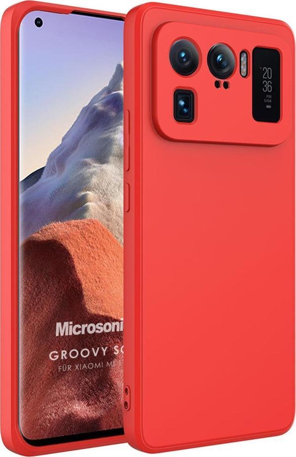 Microsonic Xiaomi Mi 11 Ultra Kılıf Groovy Soft Kırmızı - Image 1