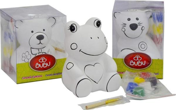 Bu-Bu Seramik Kumbara Boyama Hayvanlar Karışık (1 Adet) - Image 1