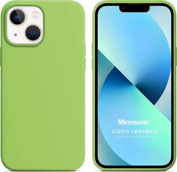 Microsonic Apple iPhone 13 Kılıf Liquid Lansman Silikon Açık Yeşil - Image 1