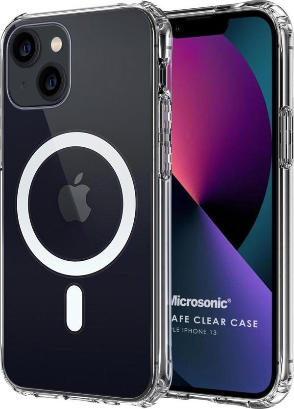 Microsonic Apple iPhone 13 Kılıf MagSafe Clear Soft Şeffaf - Image 1