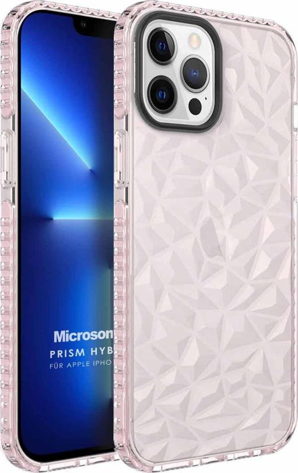 Microsonic Apple iPhone 13 Pro Kılıf Prism Hybrid Pembe - Image 1