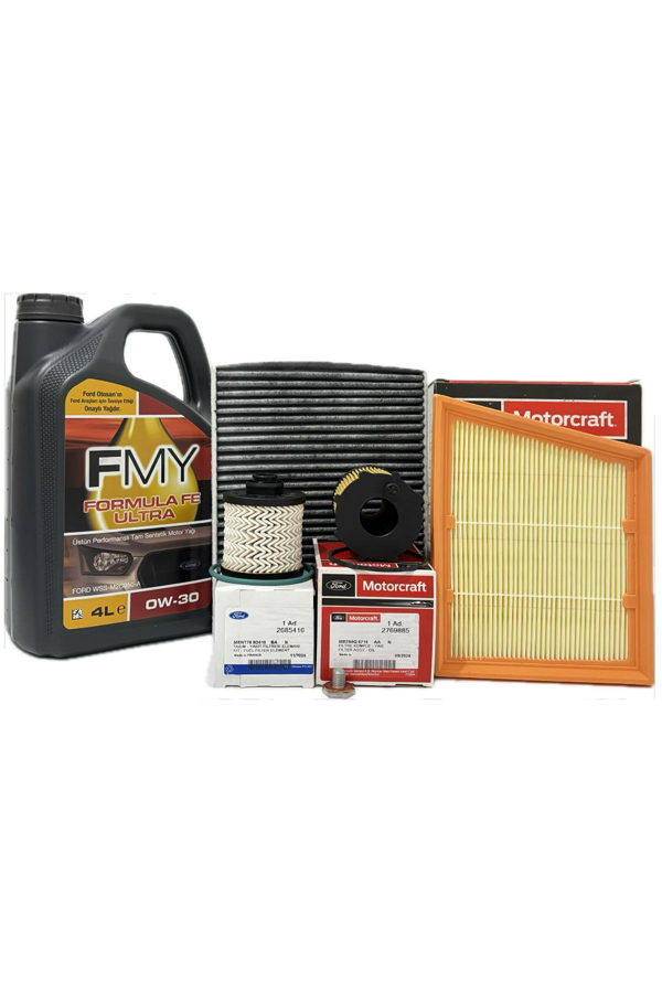 Ford Fiesta 1.5 TDCi Dizel Filtre Bakım Seti 2017 Sonrası Hava+Yağ+K.Polen+Yakıt Filtresi+Motor Yağı - Image 1