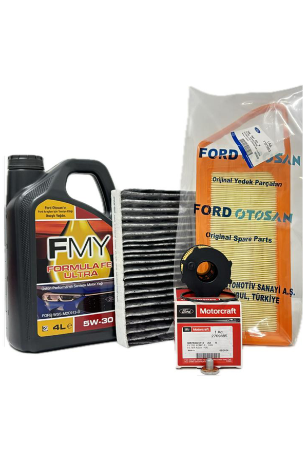 Ford Fusion 1.4 TDCi Dizel Filtre Bakım Seti 2002-2011 Hava+Yağ+Karbonlu Polen Filtresi+Motor Yağı - Image 1