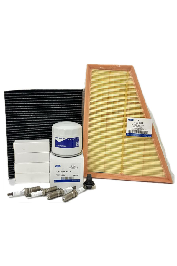 Ford Mondeo 1.6 Benzinli Filtre Bakım Seti 2007-2014 Hava+Yağ+Karbonlu Polen Filtresi+Buji Seti - Image 1