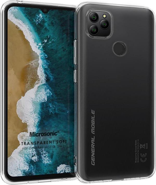 Microsonic General Mobile GM 21 Kılıf Transparent Soft Beyaz - Image 1