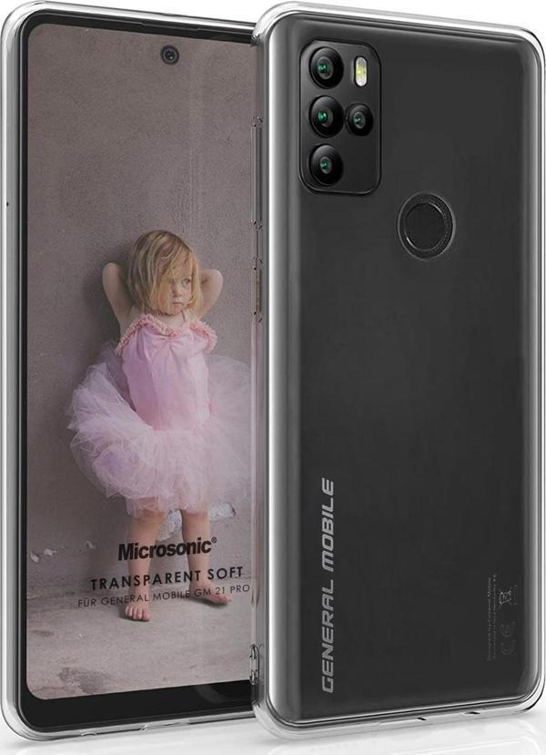 Microsonic General Mobile GM 21 Pro Kılıf Transparent Soft Beyaz - Image 1