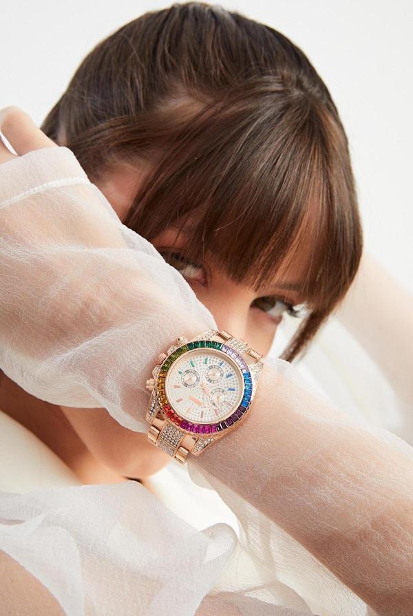 La Môme Serisi 6 Renk Swarovski Taşlı Metal Kadın Kol Saati Pdms131 PDMSM6, one size - Image 1