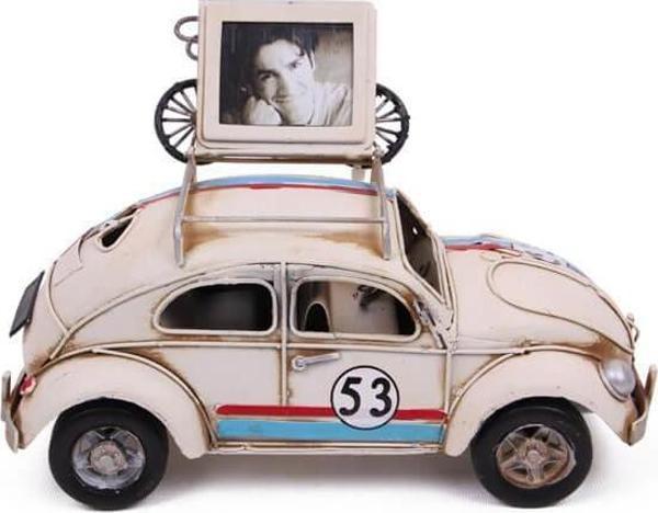 Dekoratif Metal Araba Çerçeveli Vintage Ev Ofis Hediyelik - Image 1