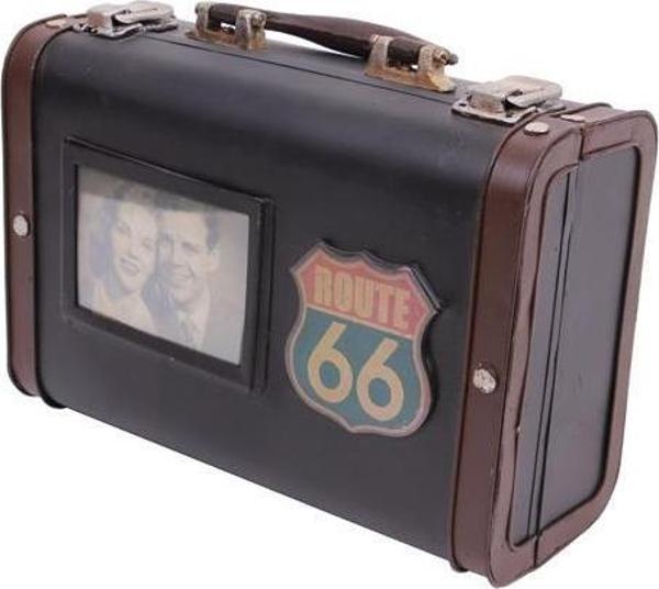 Dekoratif Metal Bavul Çerçeveli Vintage Hediyelik - Image 1