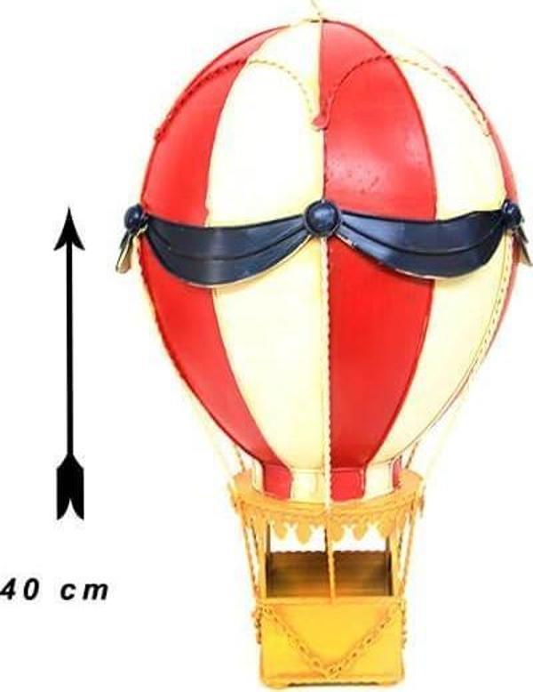 Dekoratif Metal Sıcak Hava Balonu Vintage Biblo Ev Ofis Hediyelik - Image 1