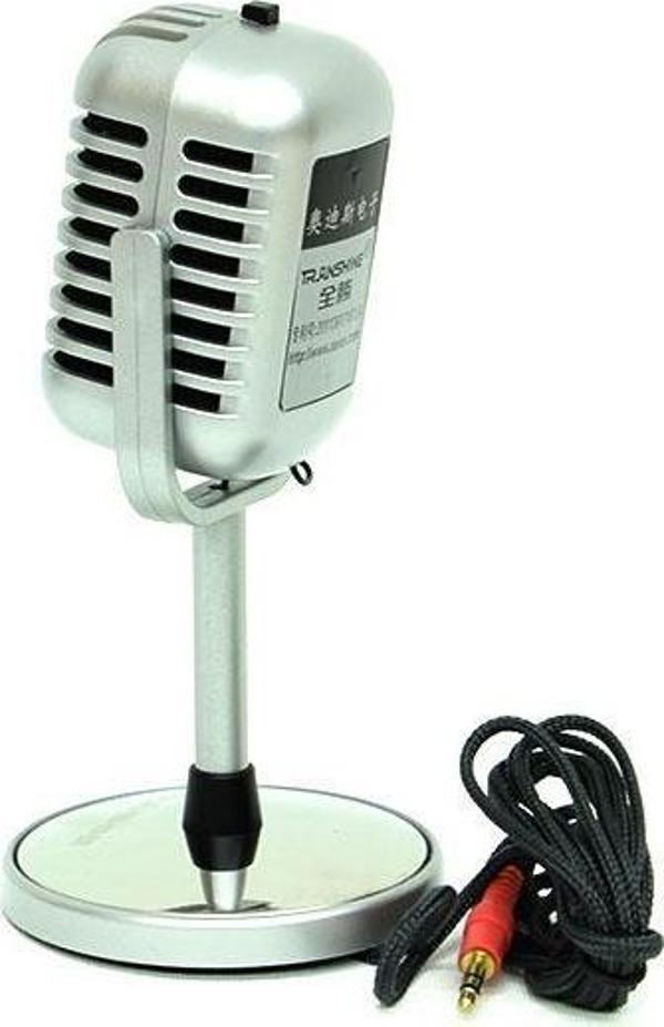 Karaoke Mikrofon Silver Speaker Hediyelik - Image 1
