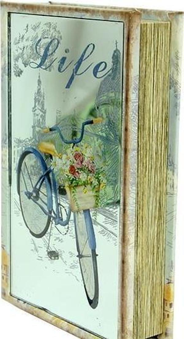 Kutu Kitap Aynalı Bisiklet Dekoratif Hediyelik - Image 1
