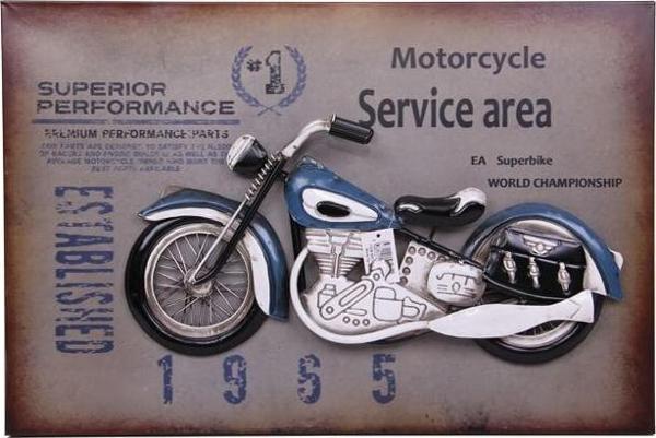Motorsiklet Tablo Pano Vintage Dekoratif Ev Ofis Hediyelik - Image 1