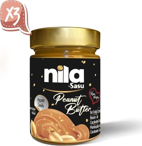 Nila By Sasu Fıstık Ezmesi 3x300g Parçacıklı - Image 1