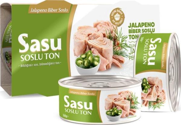 Sasu Jalapeno Biberli Ton Balığı 3x160g Bütün Dilim - Image 1