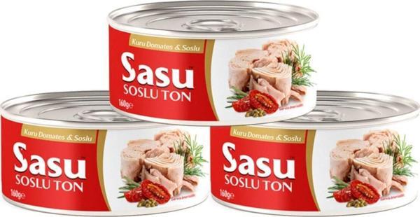 Sasu Kuru Domates & Soslu Ton Balığı 24x160g Bütün Dilim - Image 1