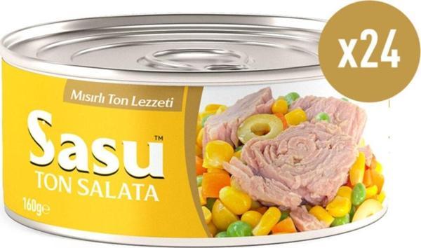Sasu Mısırlı Ton Salata 1 Koli 24x160g Iri Parça - Image 1