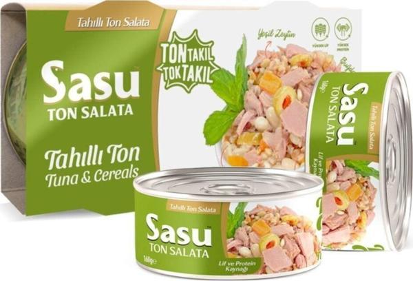 Sasu Tahıllı Ton Salata 1 Koli 24x160g Iri Parça - Image 1
