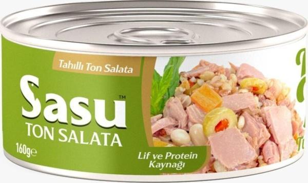 Sasu Tahıllı Ton Salata 3x160g Iri Parça - Image 1