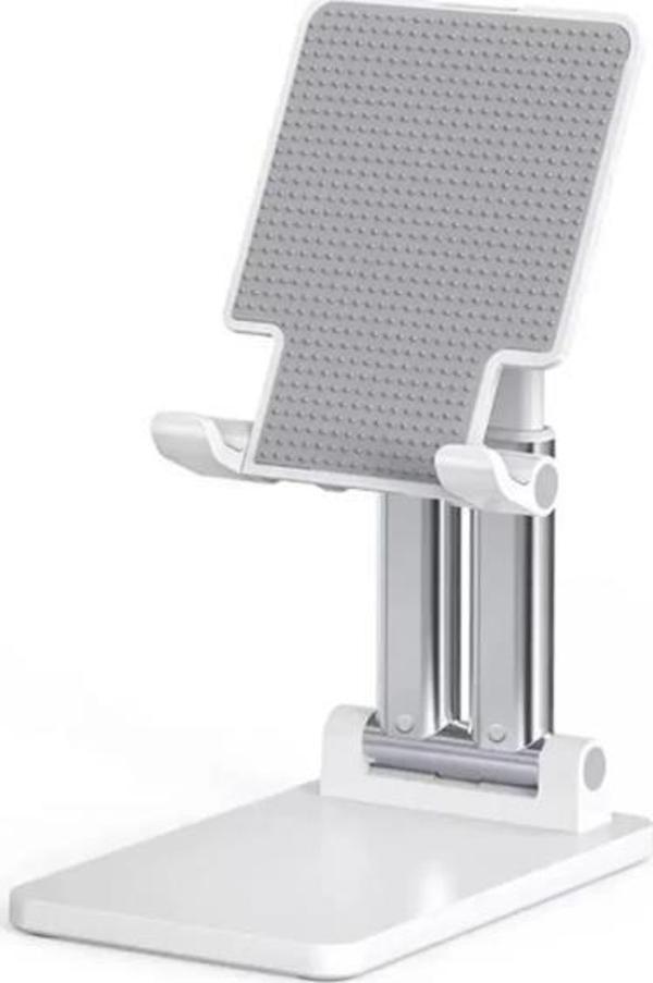Torima JX-008 Çift Destekli Telefon / Tablet Tutucu Kaymaz Silikon Pedli Beyaz - Image 1