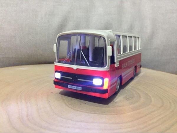 Model Maket 1/27 Ölçek Nostalji Halk Otobüsü Sesli Ve Işıklı (Kırmızı) - Image 1