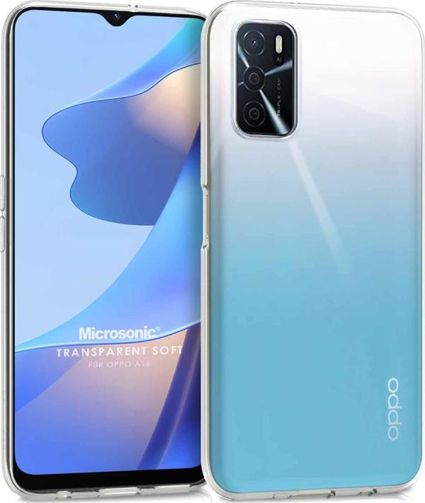 Microsonic Oppo A16 Kılıf Transparent Soft Beyaz - Image 1