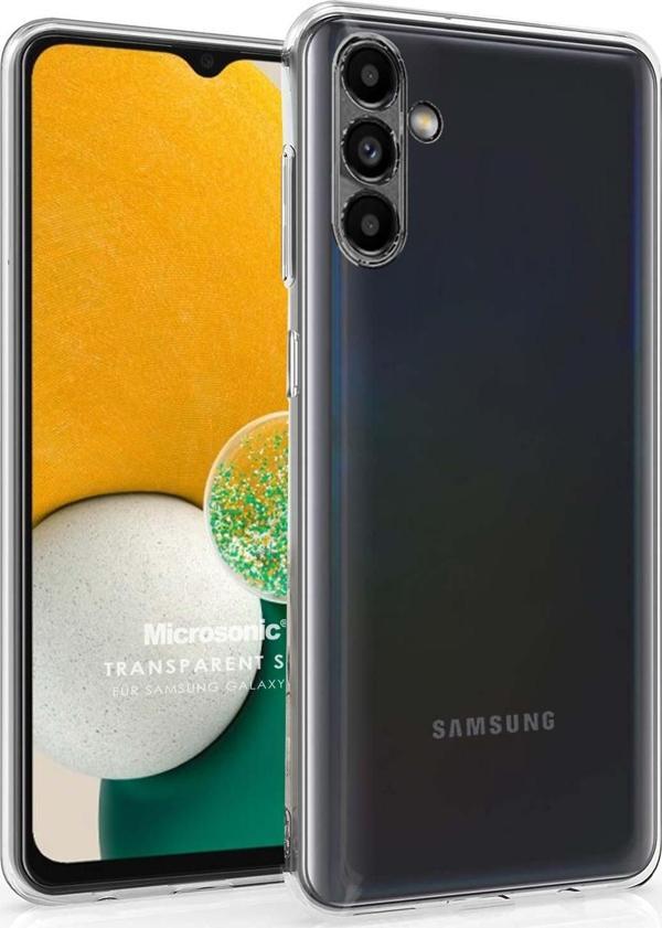 Microsonic Samsung Galaxy A13 Kılıf Transparent Soft Beyaz - Image 1