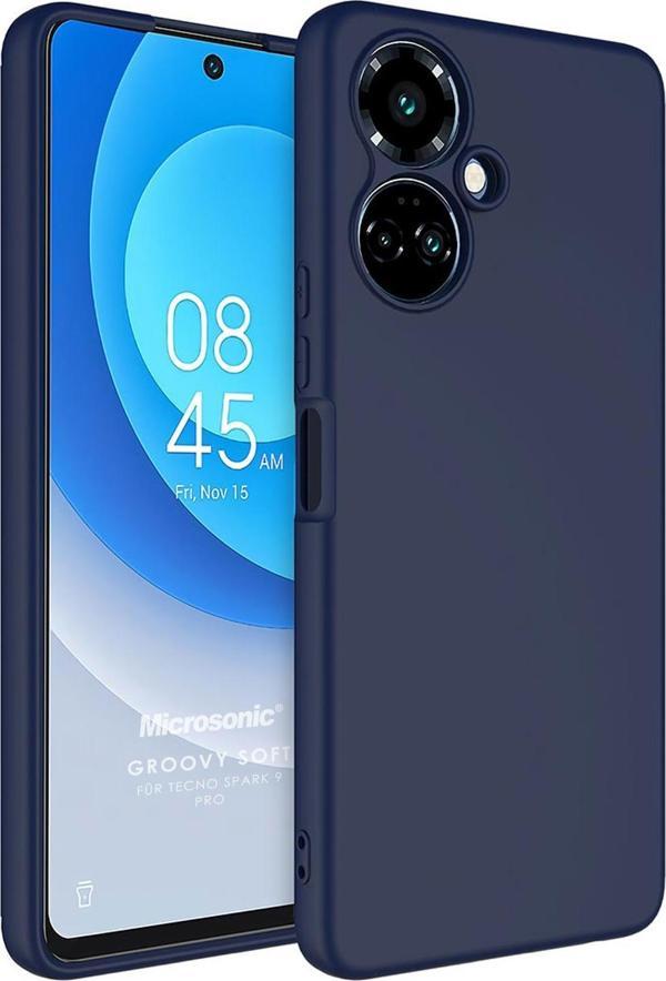 Microsonic TECNO Spark 9 Pro Kılıf Groovy Soft Lacivert - Image 1