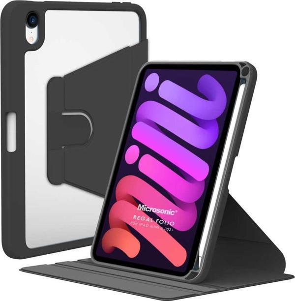 Microsonic Apple iPad Mini 6 2021 Kılıf (A2567-A2568-A2569) Regal Folio Siyah - Image 1