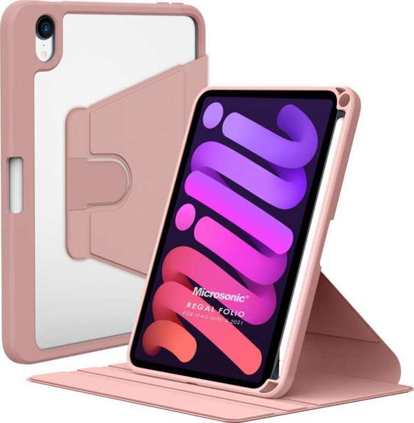 Microsonic Apple iPad Mini 6 2021 Kılıf (A2567-A2568-A2569) Regal Folio Pembe - Image 1