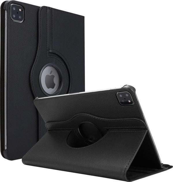 Microsonic Apple iPad Pro 12.9'' 2021 5. Nesil Kılıf (A2378-A2461-A2379-A2462) 360 Rotating Stand Deri Siyah - Image 1