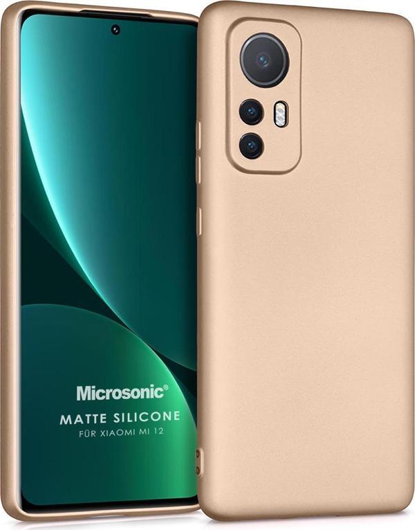 Microsonic Matte Silicone Xiaomi Mi 12 Lite Kılıf Gold - Image 1
