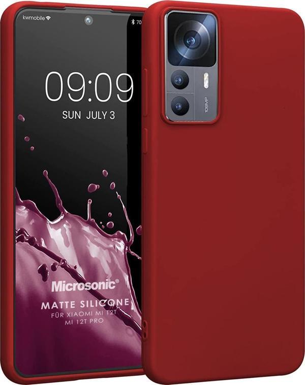 Microsonic Matte Silicone Xiaomi Mi 12T Kılıf Kırmızı - Image 1