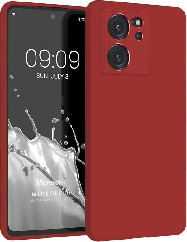 Microsonic Matte Silicone Xiaomi Mi 13T Pro Kılıf Kırmızı - Image 1