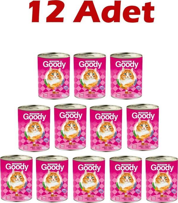 Goody Kuzu Pirinçli Yetişkin Kedi Konservesi 400 Gr 12 Adet - Image 1