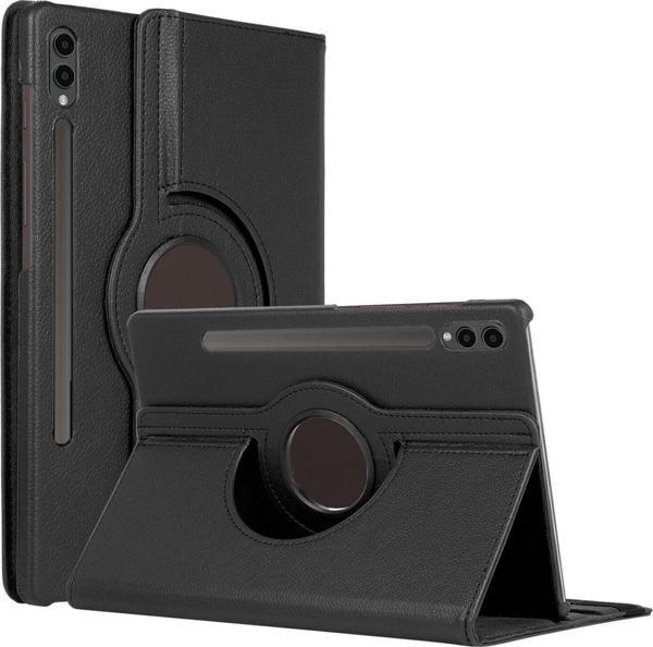 Microsonic Samsung Galaxy Tab S9 Plus X810 Kılıf 360 Rotating Stand Deri Siyah - Image 1