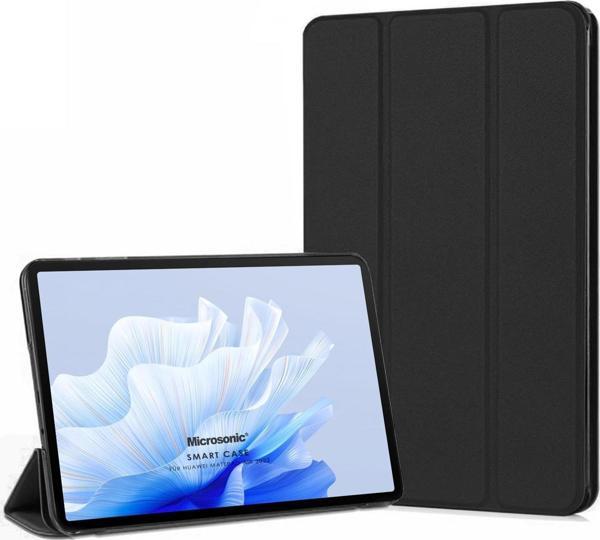 Microsonic Honor Pad X9 Kılıf Slim Translucent Back Smart Cover Siyah - Image 1