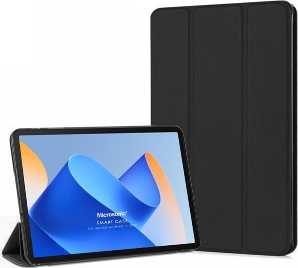 Microsonic Huawei MatePad 11 2023 Kılıf Slim Translucent Back Smart Cover Siyah - Image 1