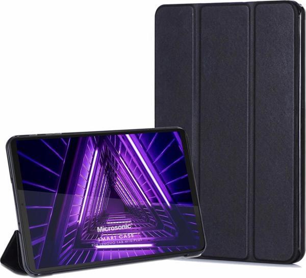 Microsonic Lenovo Tab M10 Plus 3.Nesil 10.6`` Kılıf (TB-125F-TB-128F) Slim Translucent Back Smart Cover Siyah - Image 1