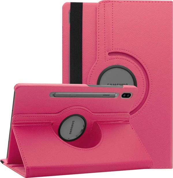 Microsonic Samsung Galaxy Tab S8 Ultra X900 Kılıf 360 Rotating Stand Deri Pembe - Image 1