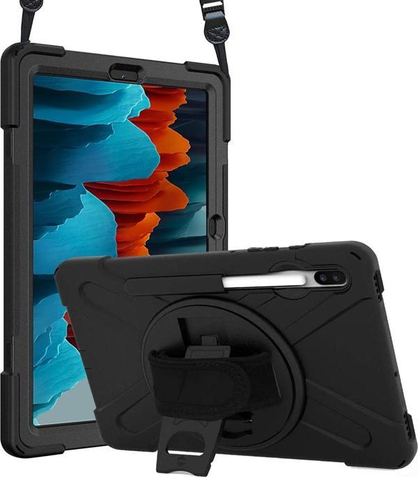 Microsonic Samsung Galaxy Tab S8 Plus X800 Kılıf Heavy Defender Siyah - Image 1