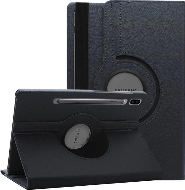 Microsonic Samsung Galaxy Tab S8 X700 Kılıf 360 Rotating Stand Deri Siyah - Image 1