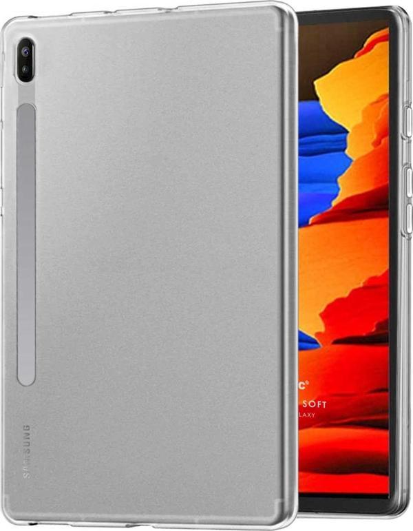 Microsonic Samsung Galaxy Tab S7 FE LTE T737 Kılıf Transparent Soft Beyaz - Image 1
