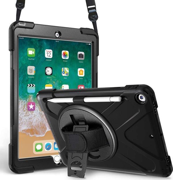 Microsonic Apple iPad 9.7 2018 Kılıf (A1893-A1954) Heavy Defender Siyah - Image 1