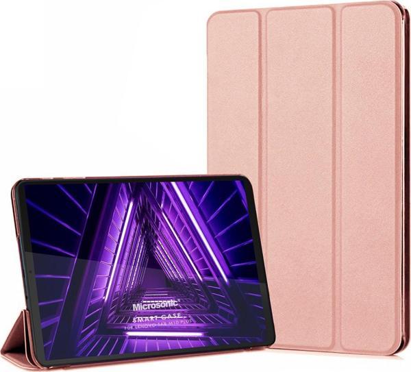 Microsonic Lenovo Tab M10 Plus TB-X606F 10.3" (ZA5T0215TR) Kılıf Slim Translucent Back Smart Cover Rose Gold - Image 1
