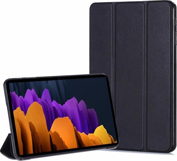 Microsonic Samsung Galaxy Tab S7 T870 Kılıf Slim Translucent Back Smart Cover Siyah - Image 1
