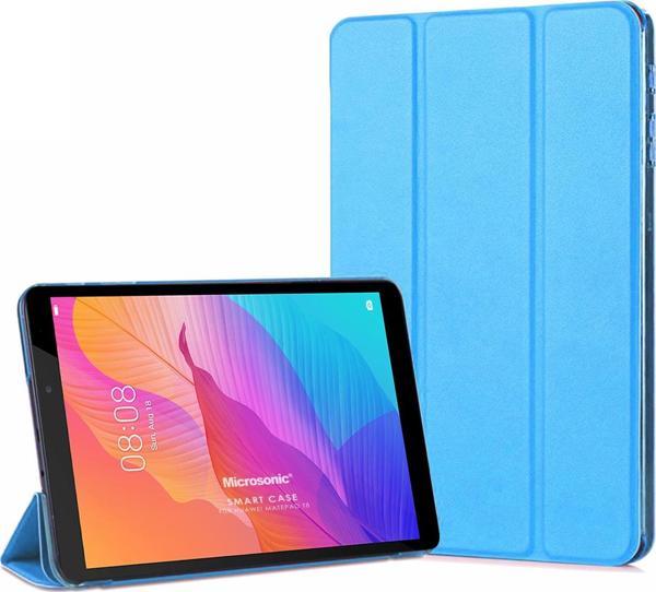 Microsonic Huawei MatePad T8 8'' Kılıf Slim Translucent Back Smart Cover Mavi - Image 1