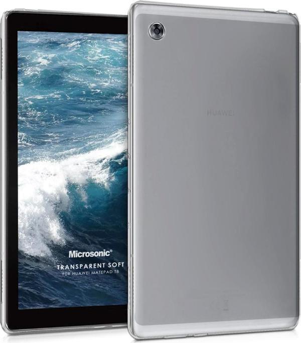Microsonic Huawei MatePad T8 8'' Kılıf Transparent Soft Beyaz - Image 1