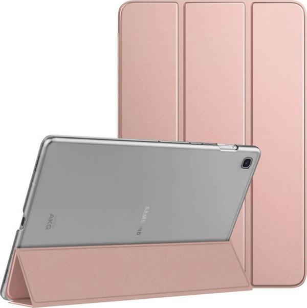 Microsonic Samsung Galaxy Tab S6 Lite 10.4" P610 Kılıf Slim Translucent Back Smart Cover Rose Gold - Image 1