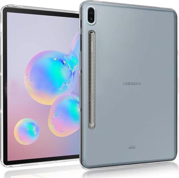 Microsonic Samsung Galaxy Tab S6 10.6'' T860 Kılıf Transparent Soft Beyaz - Image 1